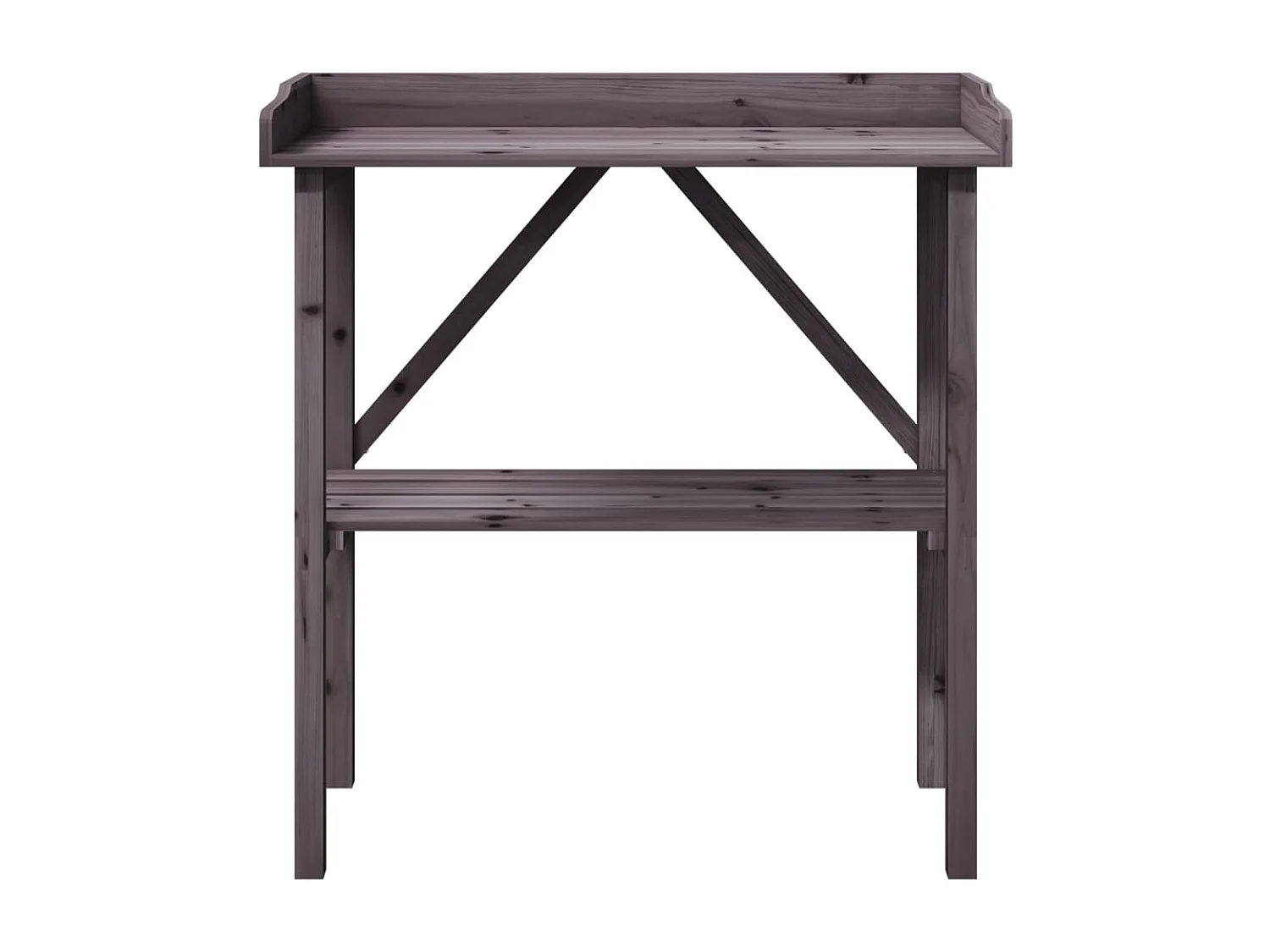 Table à plantes avec étagère gris 78x38x82,5 cm bois de sapin