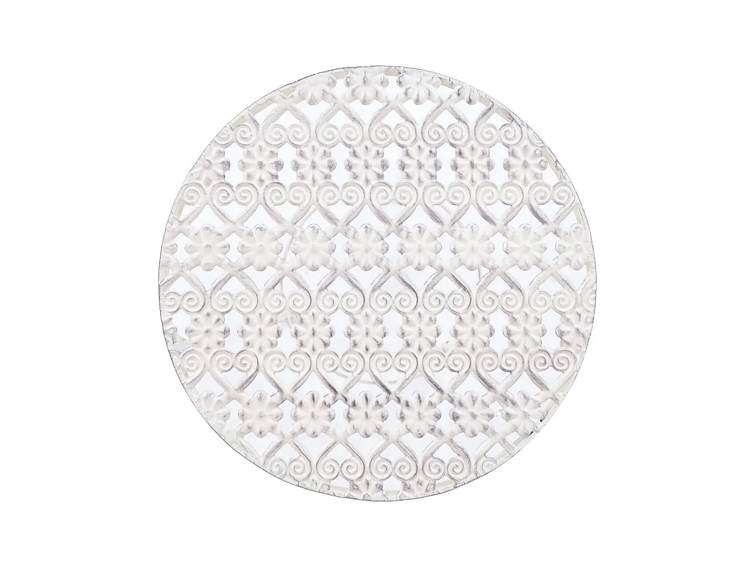 Support de plantes 3 pcs Style vintage Métal Blanc antique