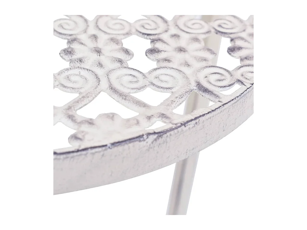 Support de plantes 3 pcs Style vintage Métal Blanc antique