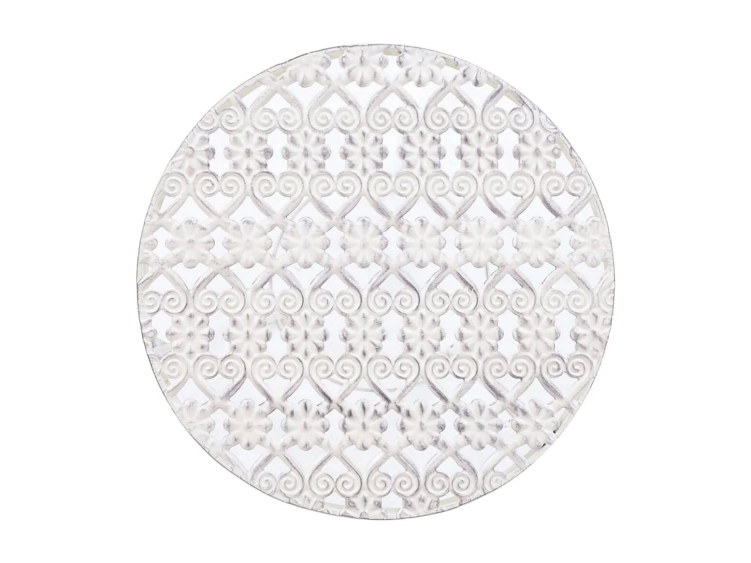 Support de plantes 3 pcs Style vintage Métal Blanc antique