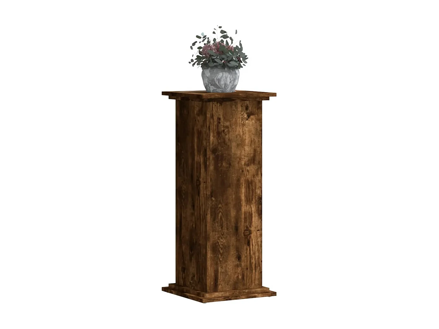 Plantenstandaard van gerookt eikenhout 33x33x80 cm bewerkt hout