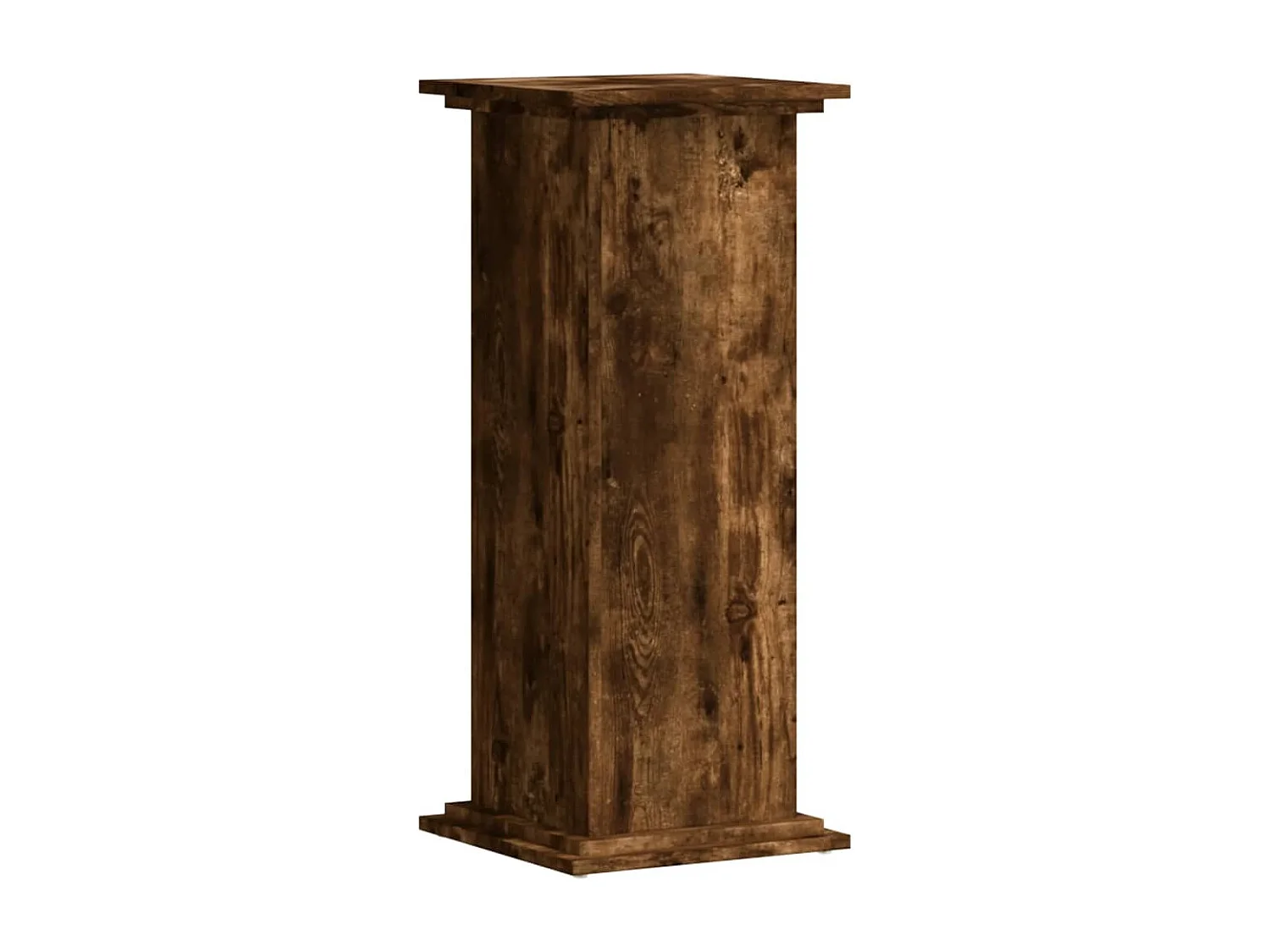 Support pour plantes chêne fumé 33x33x80 cm bois d'ingénierie