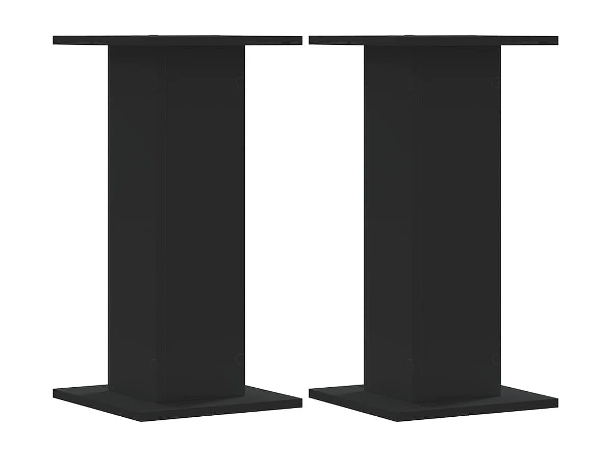 Plantenstandaards 2 stuks zwart 30x30x60 cm bewerkt hout