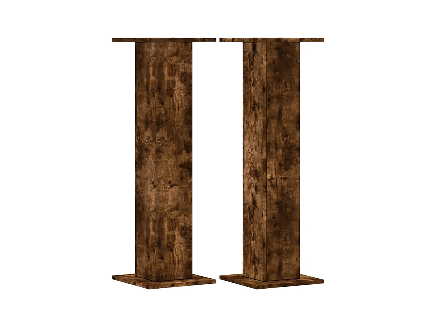 Supports pour plantes 2 pcs chêne fumé bois d'ingénierie