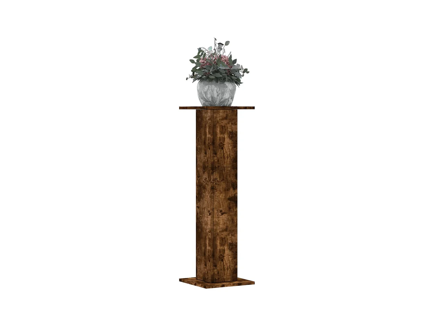 Supports pour plantes 2 pcs chêne fumé bois d'ingénierie