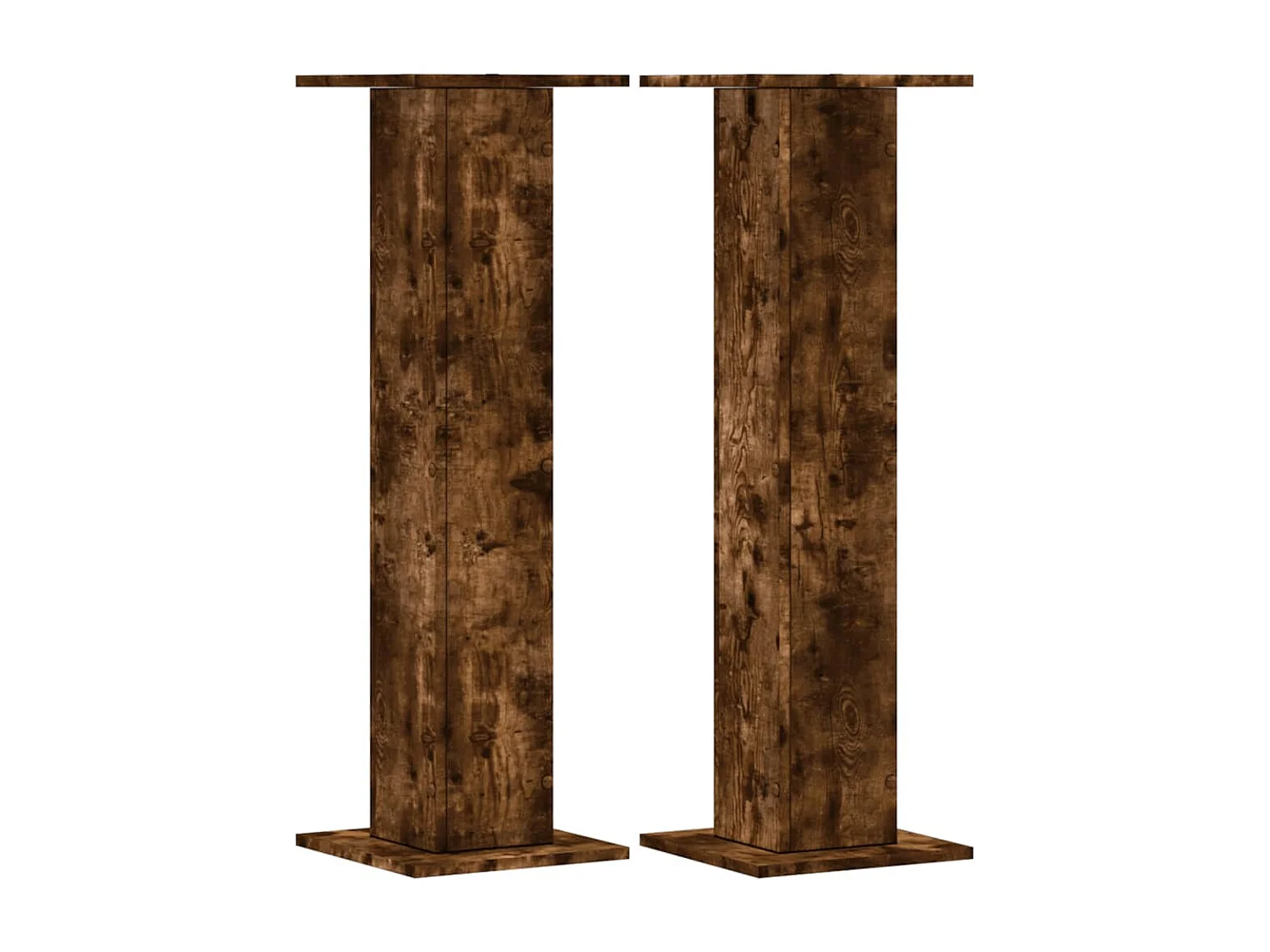 Supports pour plantes 2 pcs chêne fumé bois d'ingénierie