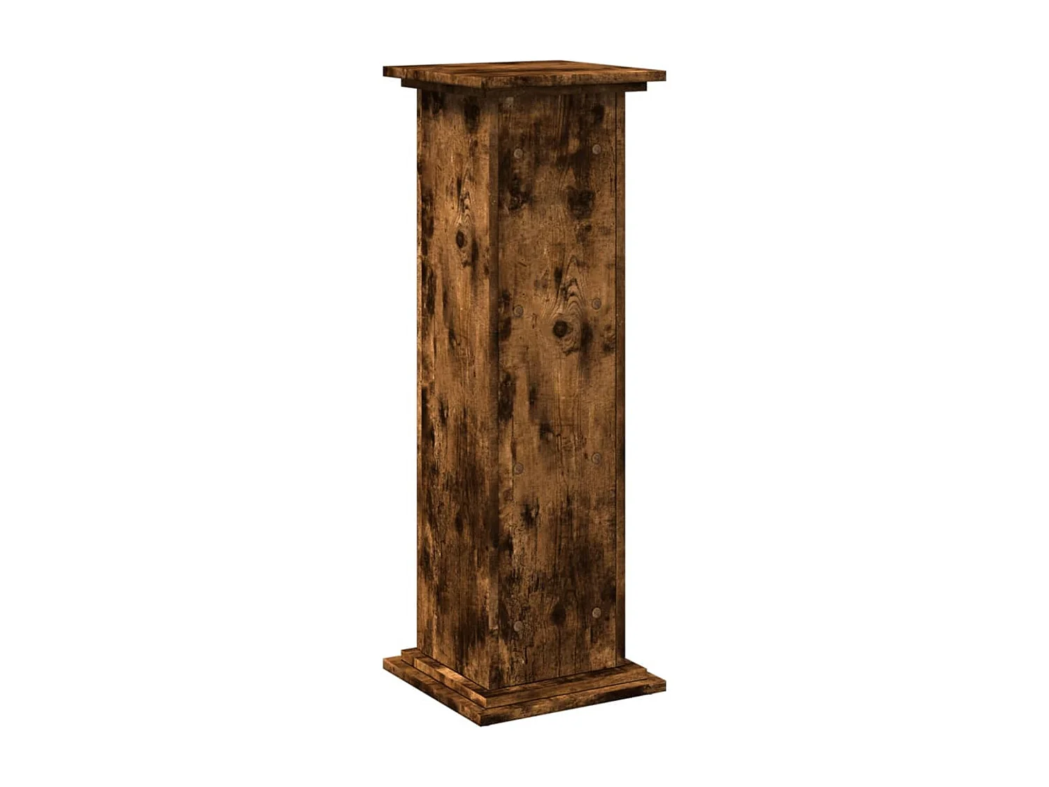 Piedistallo con contenitore rovere affumicato 31x30x90 cm in legno ingegnerizzato