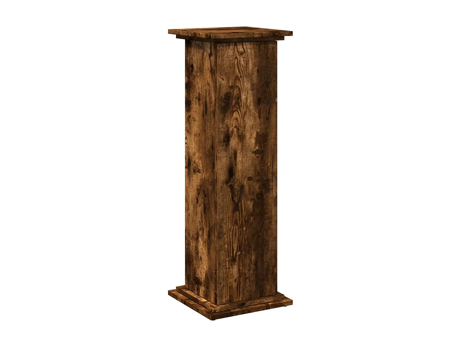 Sokkel met opbergruimte gerookt eiken 31x30x90 cm bewerkt hout