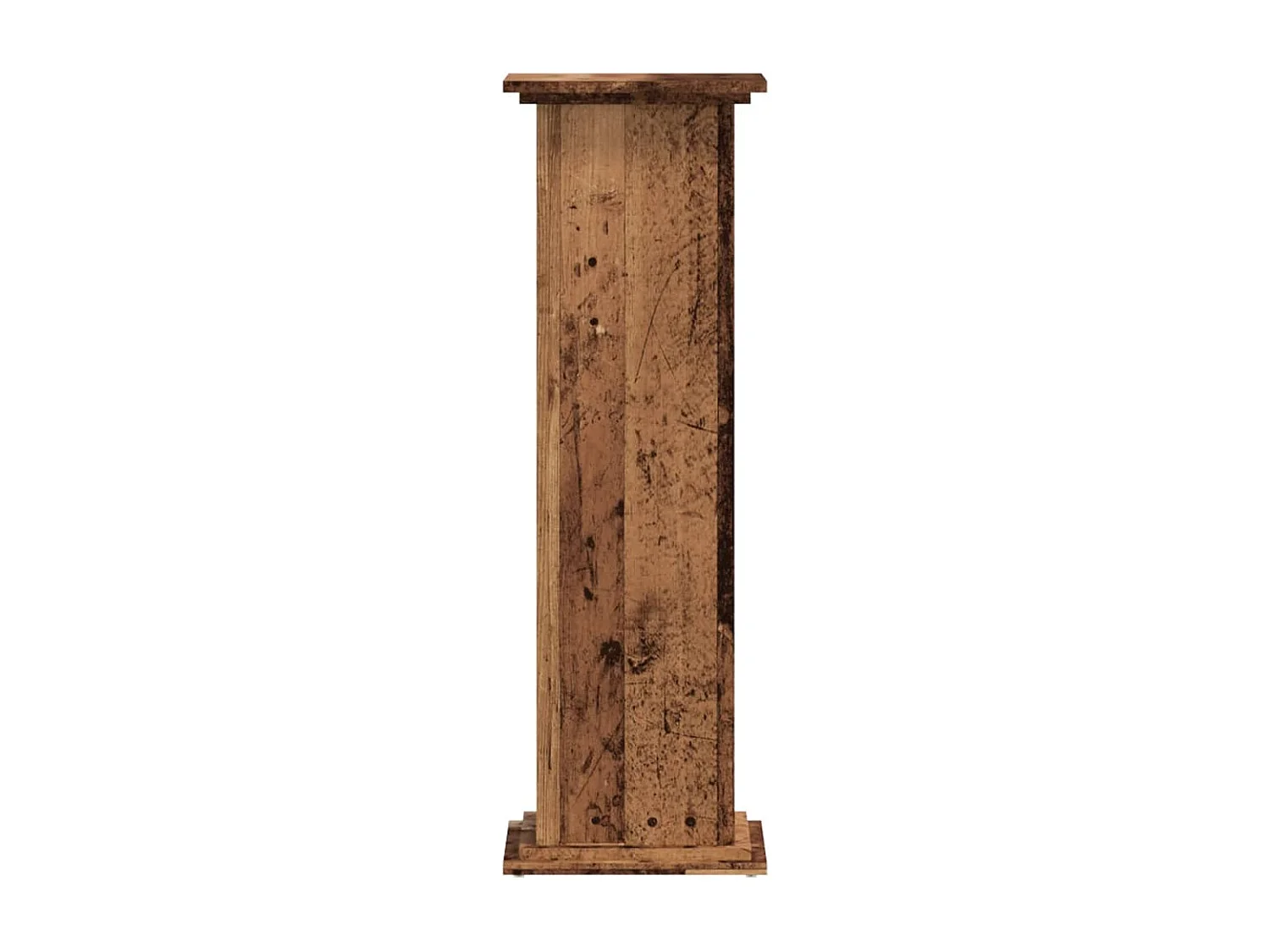 Support pour plantes vieux bois 33x33x100 cm bois d'ingénierie