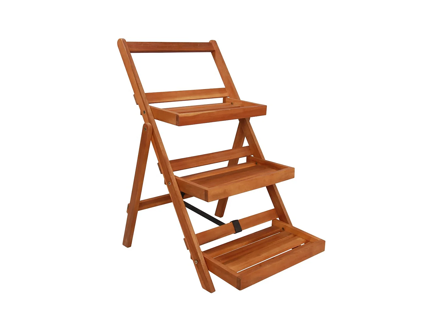 Support de jardinière à 3 niveaux 50x63x80 cm Acacia solide