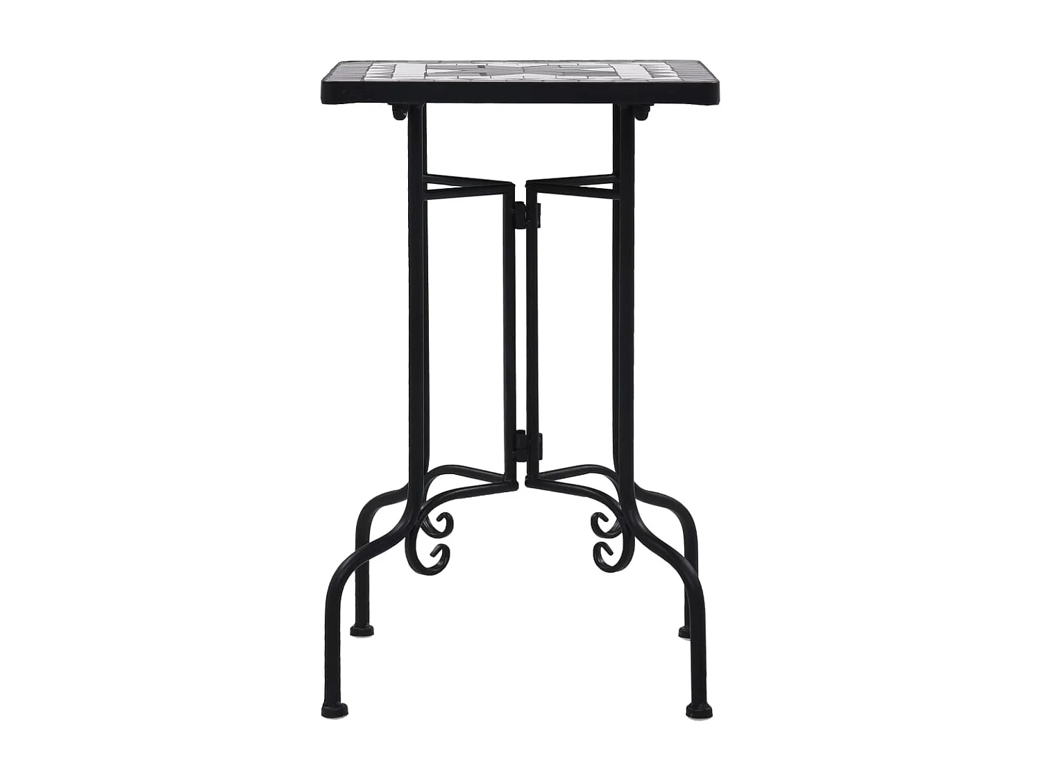 Table de bistro mosaïque noir et blanc Céramique