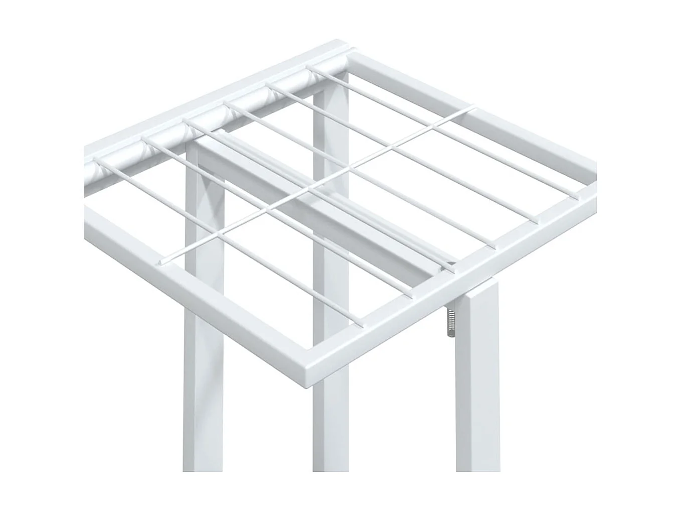 Jardinière à 5 niveaux avec roues 44x23x100 cm Blanc Fer