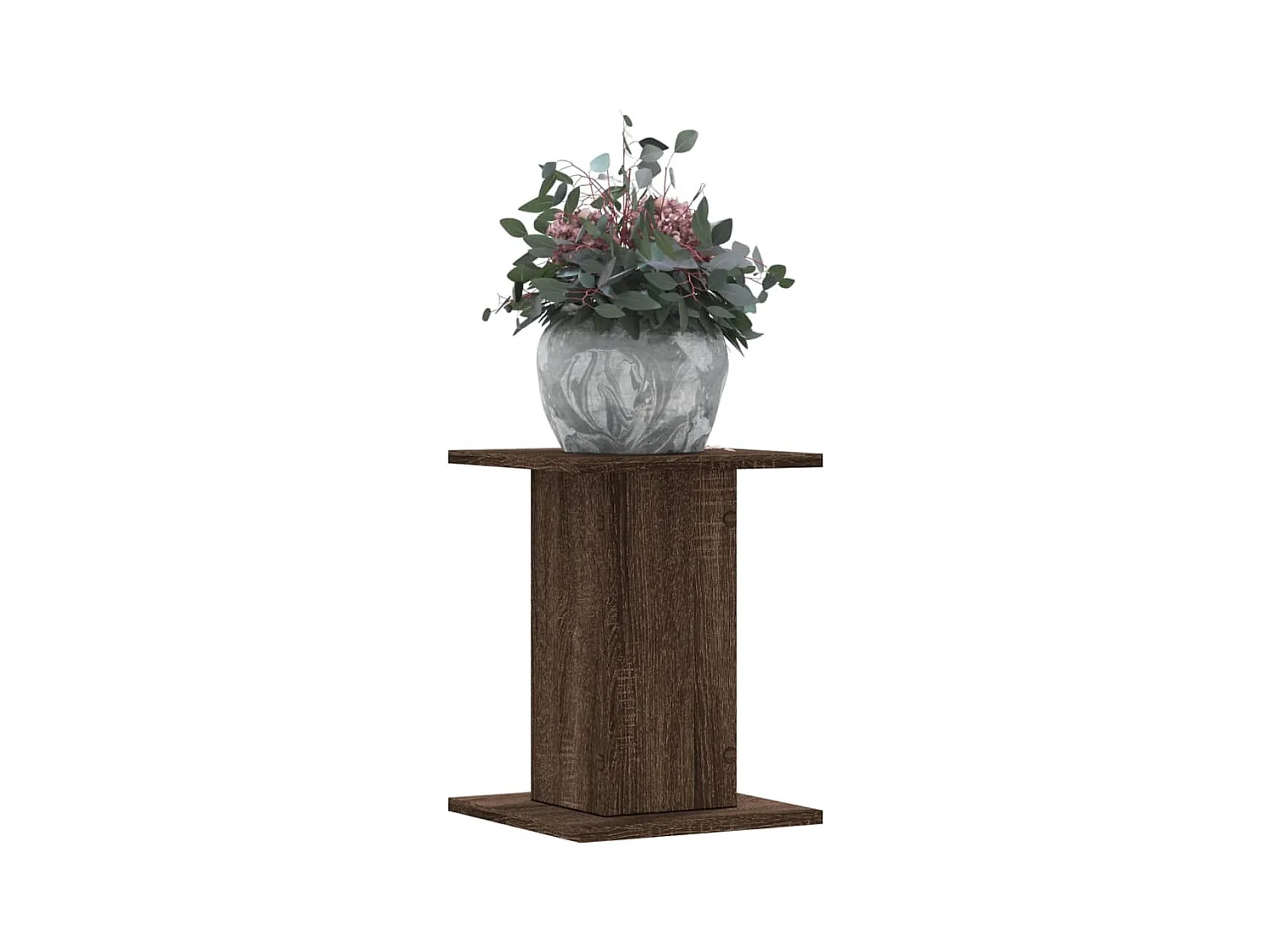 Supports pour plantes 2 pcs chêne marron bois d'ingénierie
