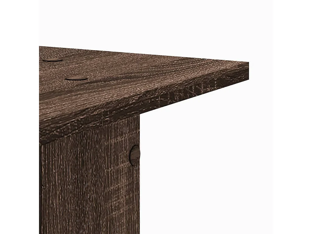 Supports pour plantes 2 pcs chêne marron bois d'ingénierie