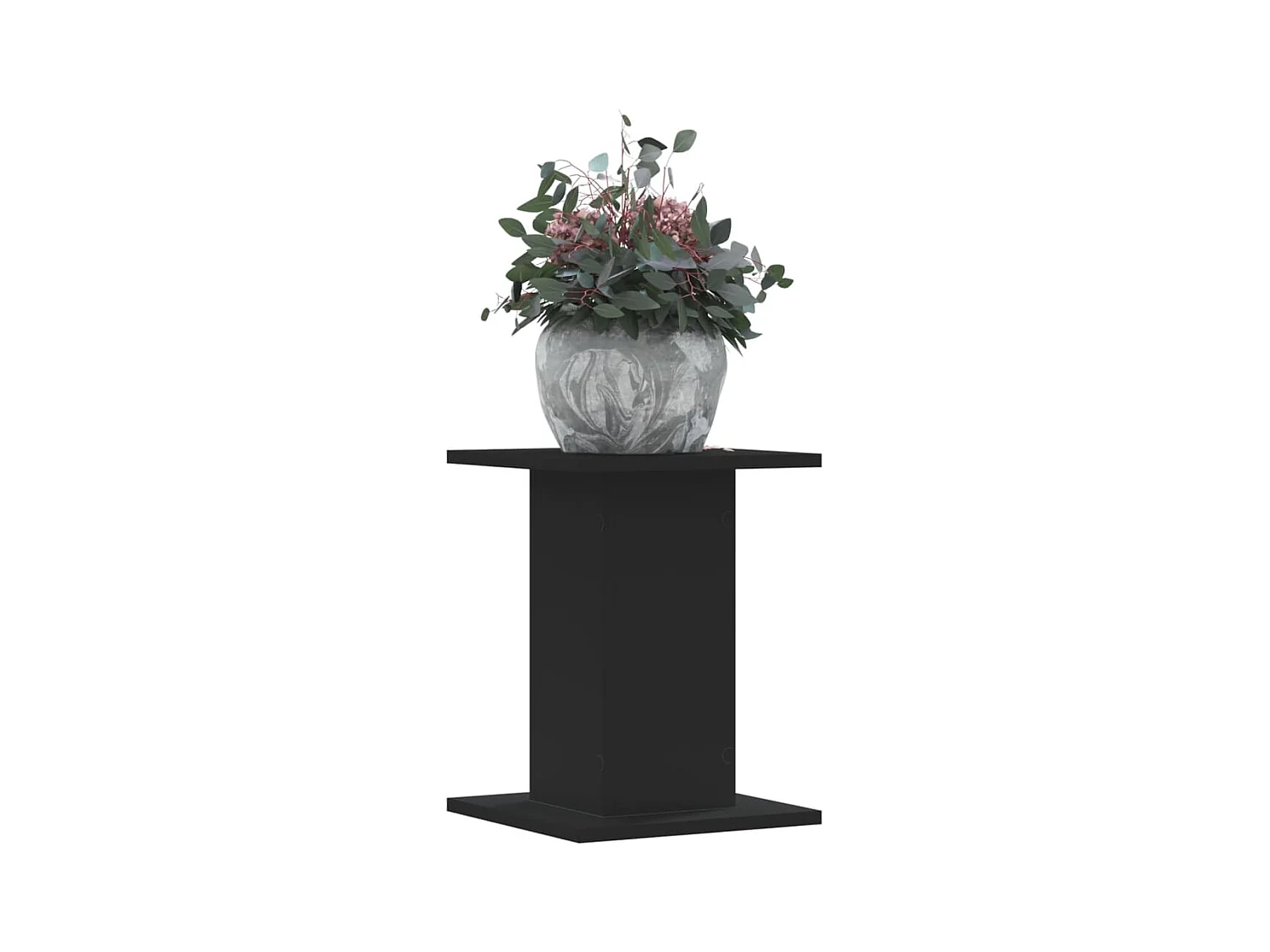 Supports pour plantes 2 pcs noir 30x30x40 cm bois d'ingénierie