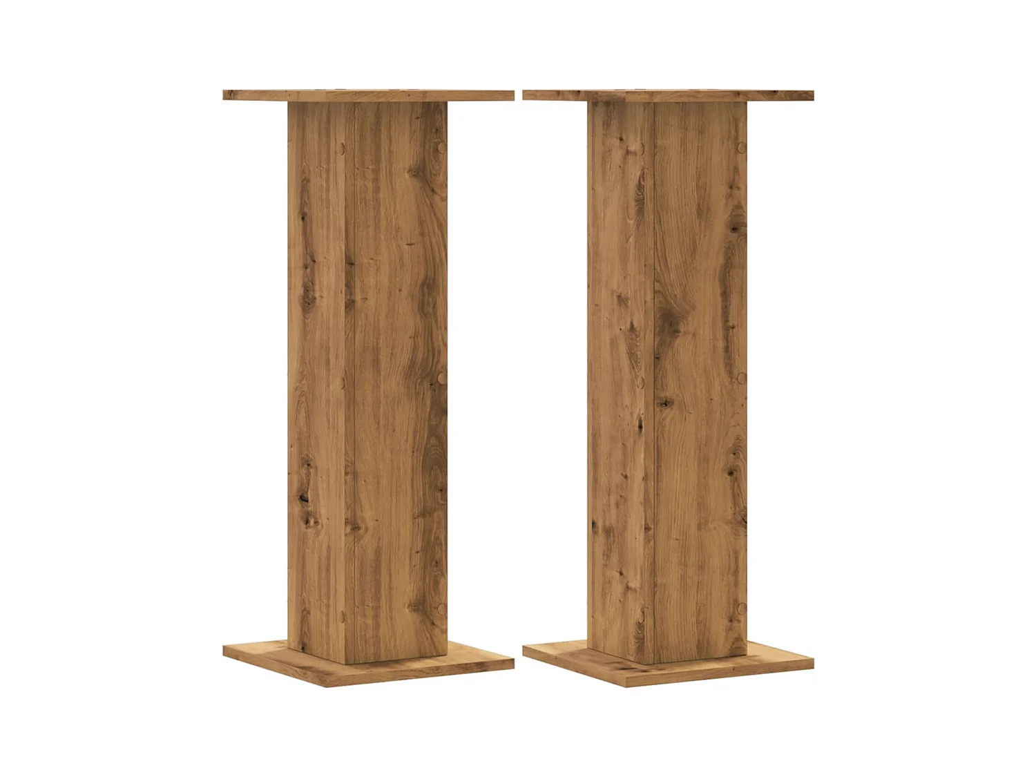 Portavasi 2 pezzi in legno di quercia lavorato