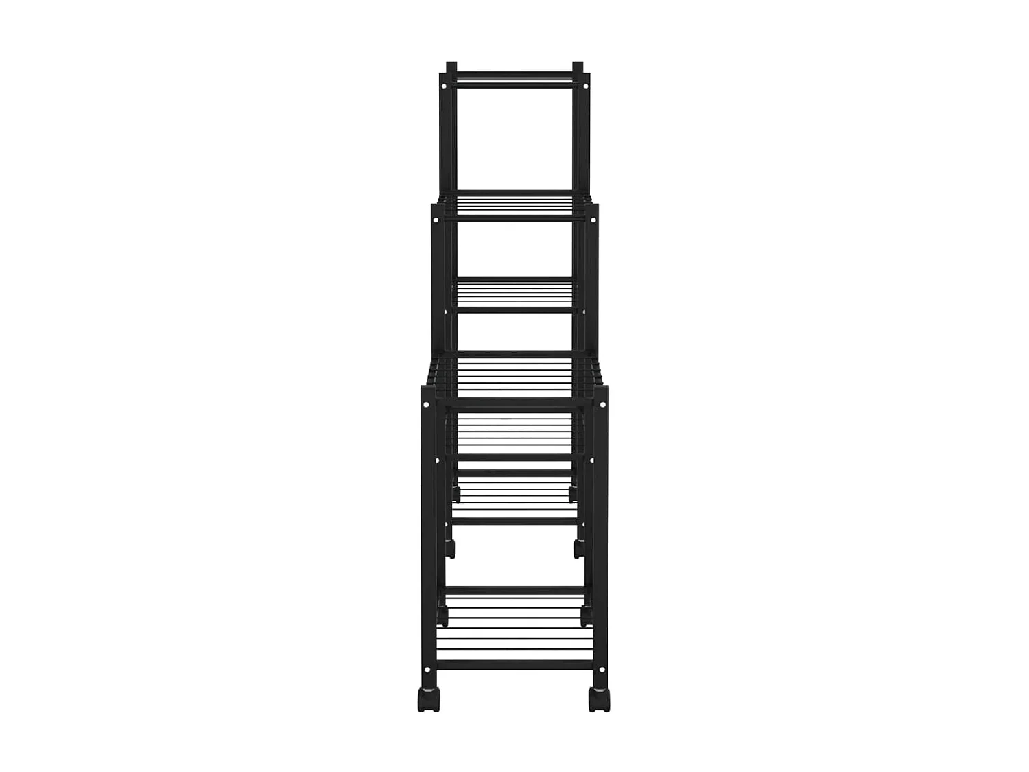 Jardinera con ruedas 83x25x83,5 cm Hierro Negro