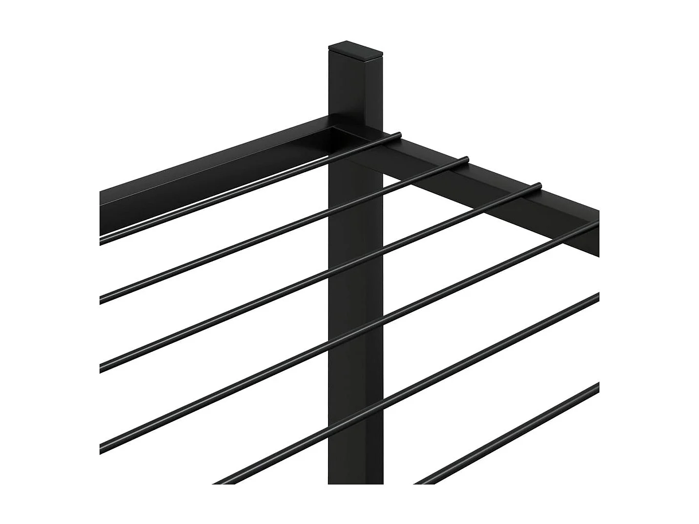 Jardinera con ruedas 83x25x83,5 cm Hierro Negro