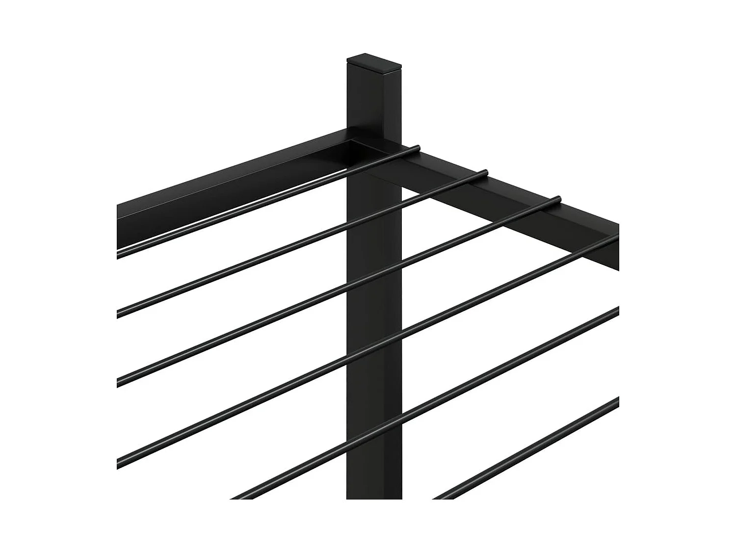 Jardinera con ruedas 83x25x83,5 cm Hierro Negro