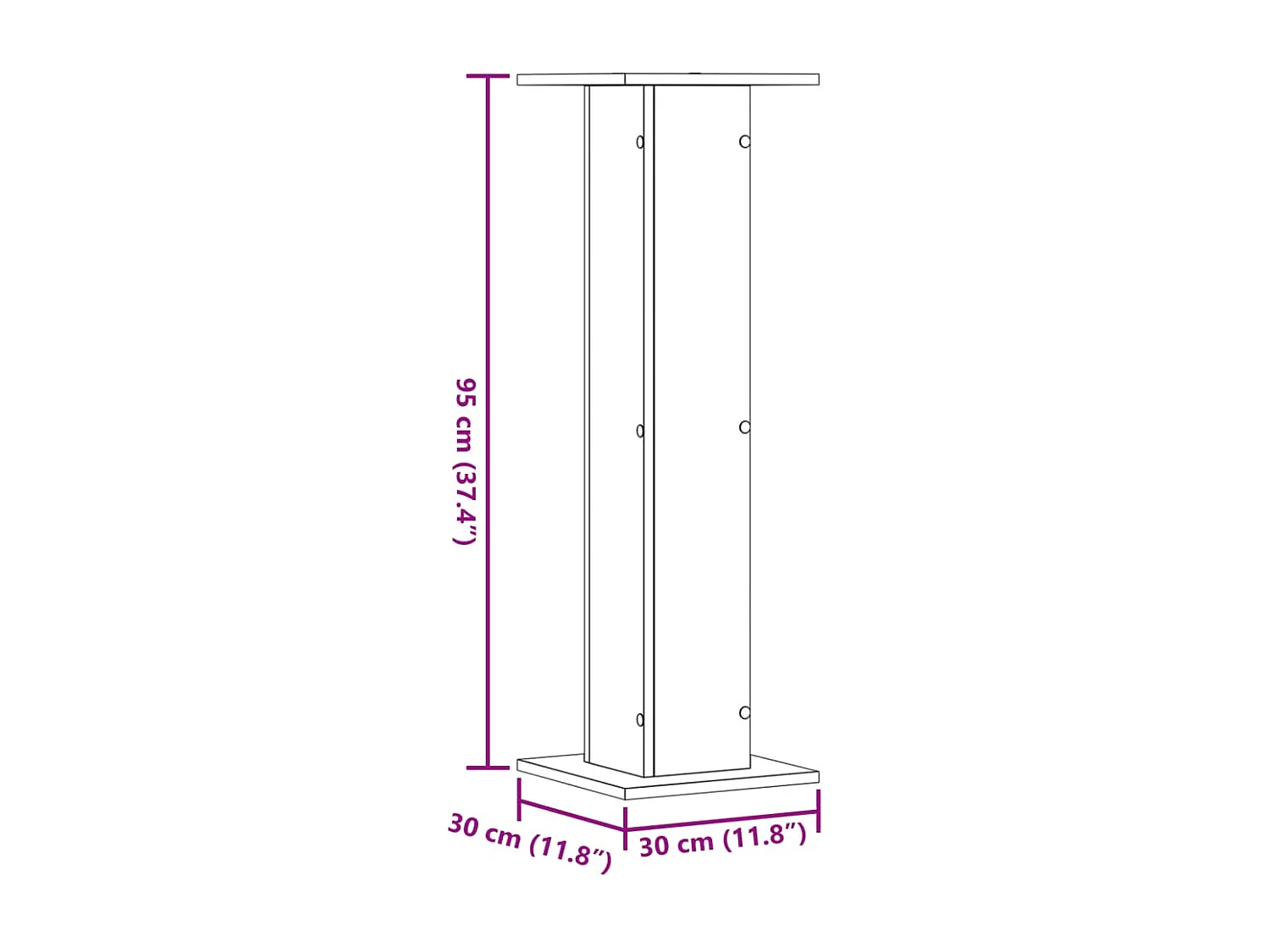 Soportes para plantas 2 piezas de madera de ingeniería de roble Sonoma