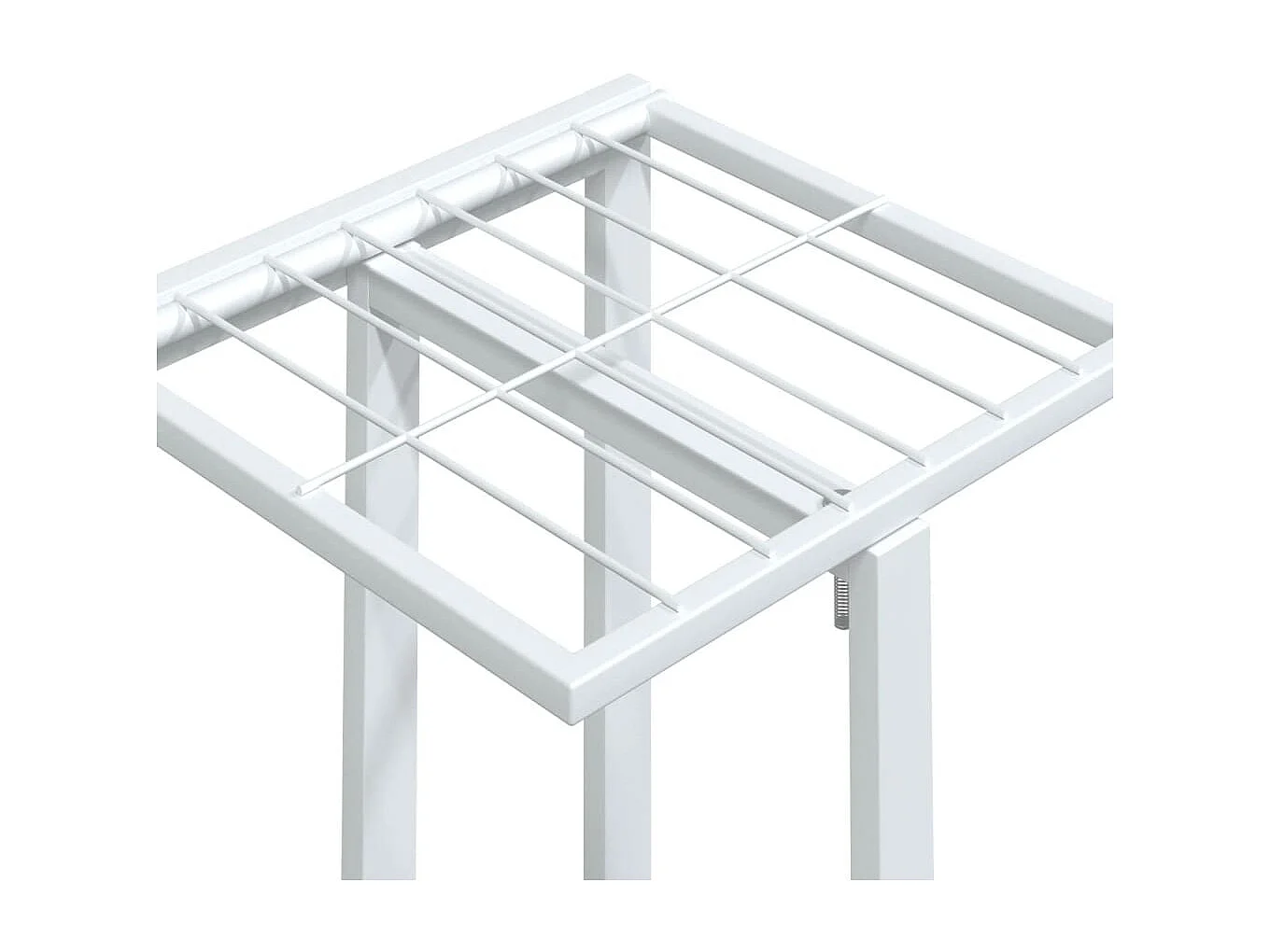 Jardinière à 4 niveaux avec roues 44x23x80 cm Blanc Fer