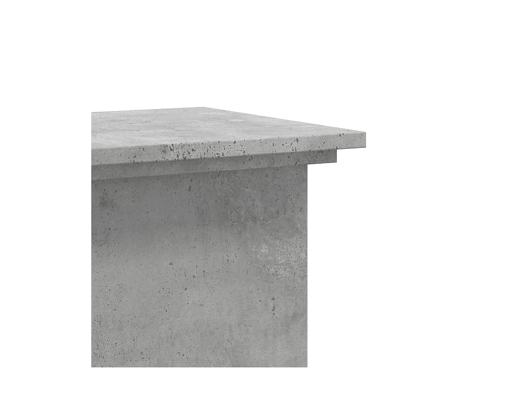 Support pour plantes gris béton 33x33x80 cm bois d'ingénierie