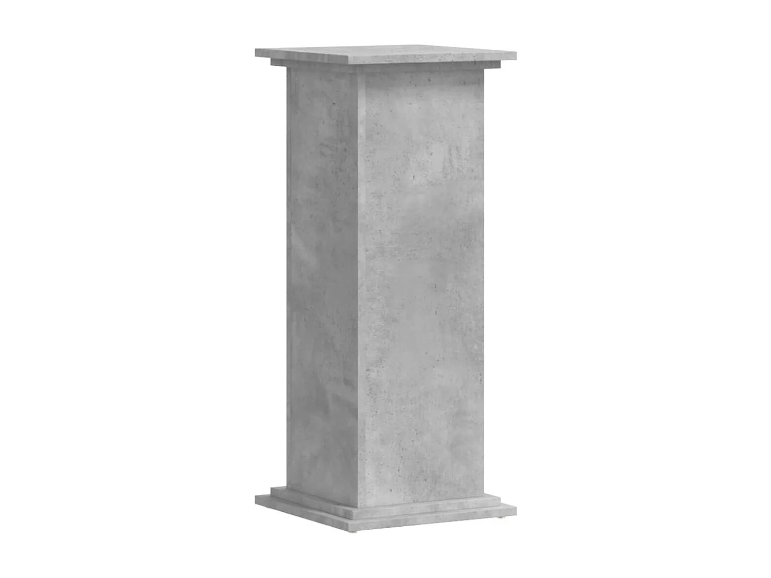 Support pour plantes gris béton 33x33x80 cm bois d'ingénierie