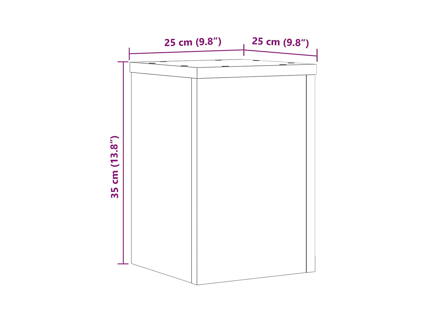 Plantenstandaards 2 stuks Eiken Craft Engineered Wood