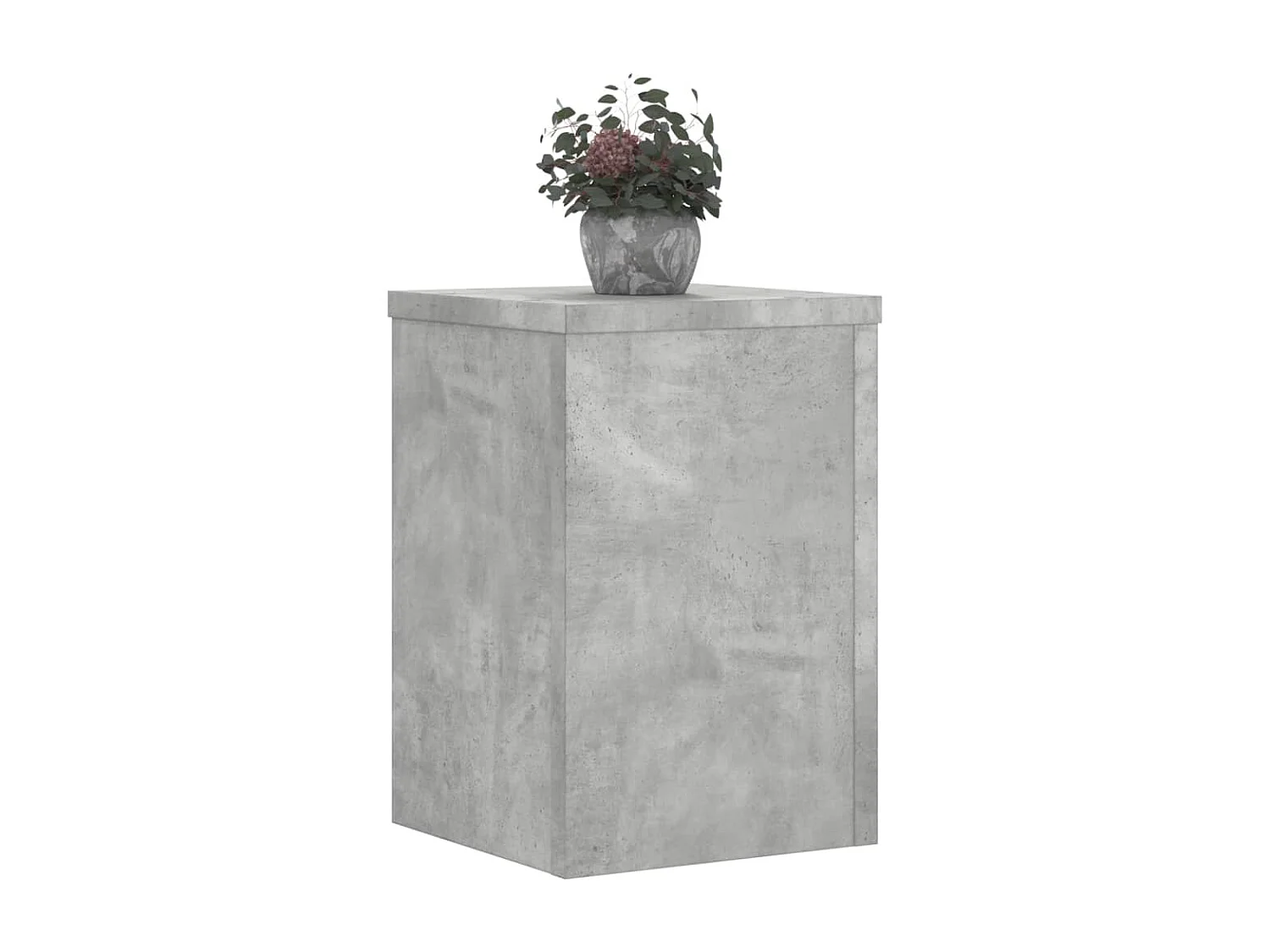 Supports pour plantes 2 pcs gris béton bois d'ingénierie