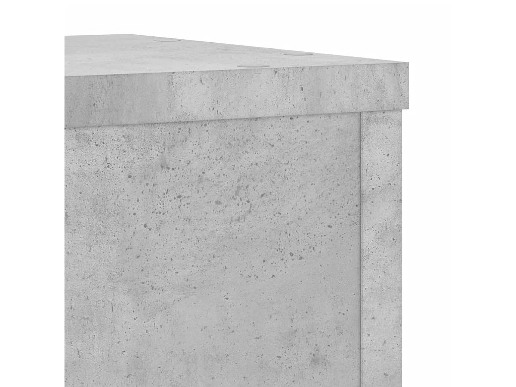 Supports pour plantes 2 pcs gris béton bois d'ingénierie