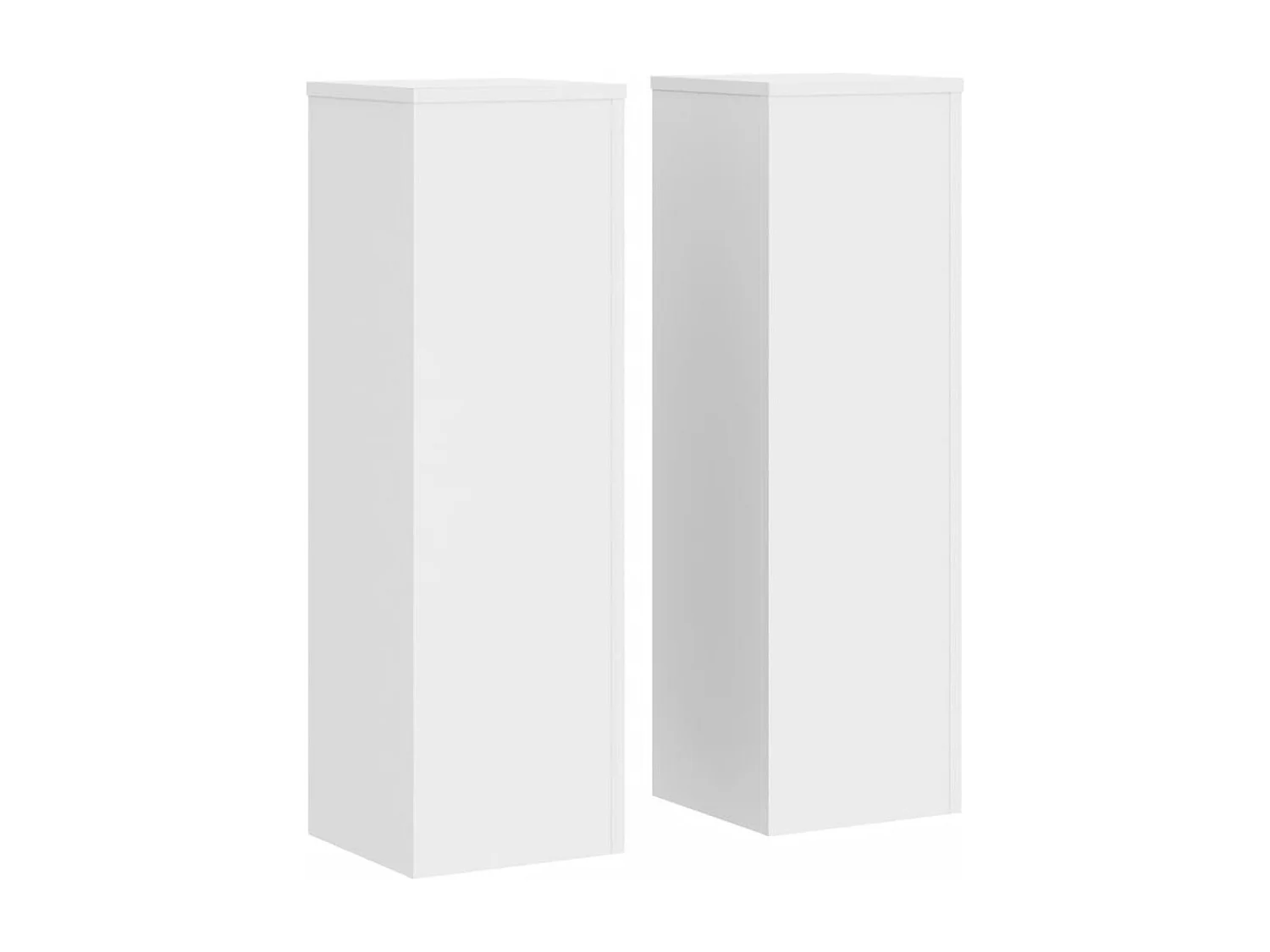 Supports pour plantes 2 pcs blanc 25x25x80 cm bois d'ingénierie