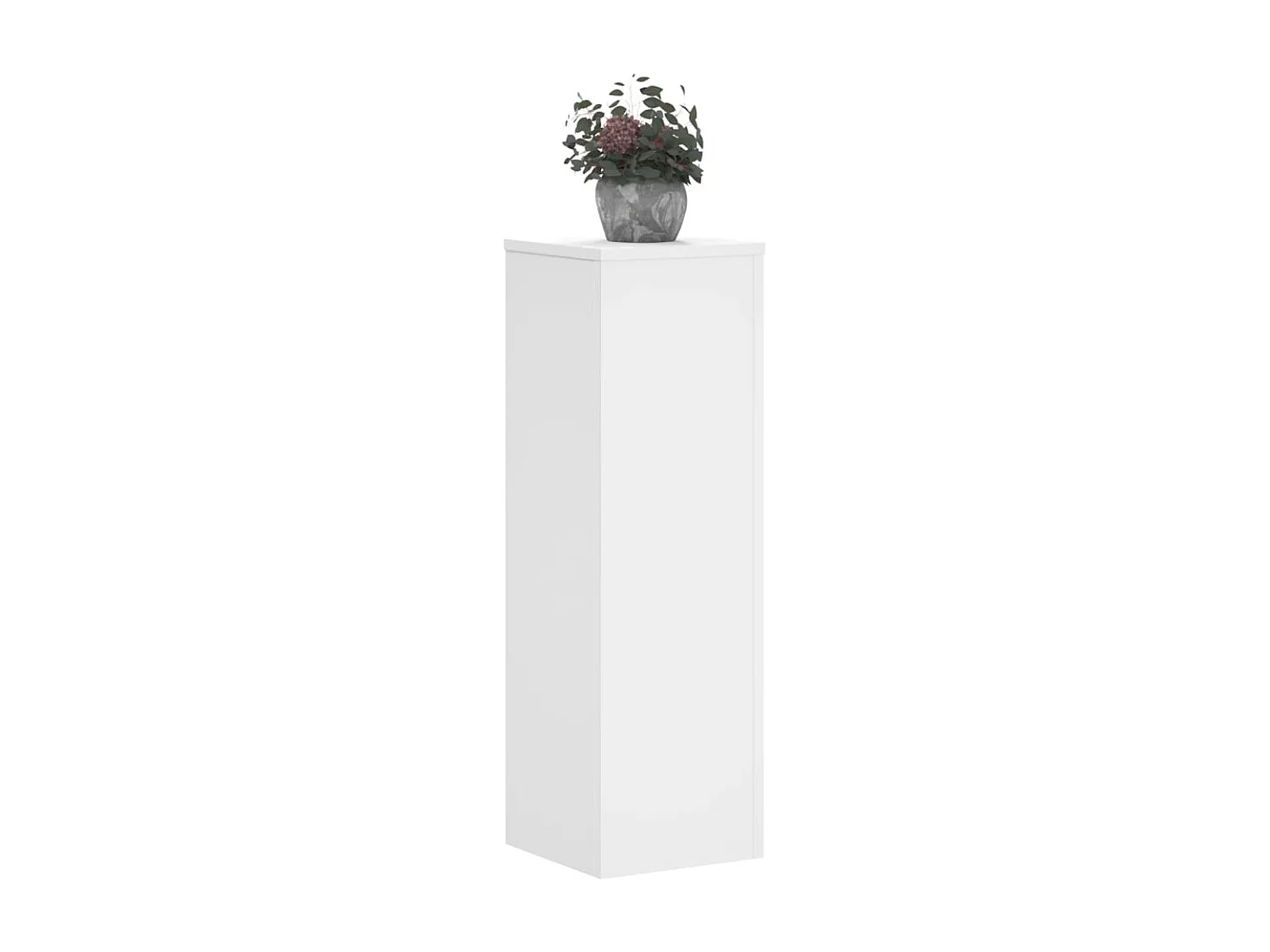 Supports pour plantes 2 pcs blanc 25x25x80 cm bois d'ingénierie