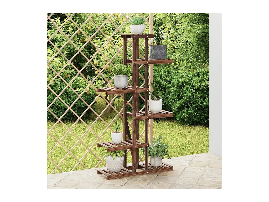 Support à fleurs 75x25x140,5 cm bois massif de sapin
