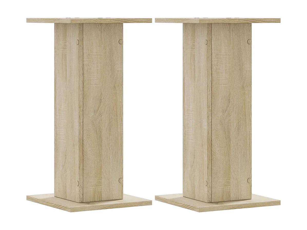 Soportes para plantas 2 piezas de madera de ingeniería de roble Sonoma