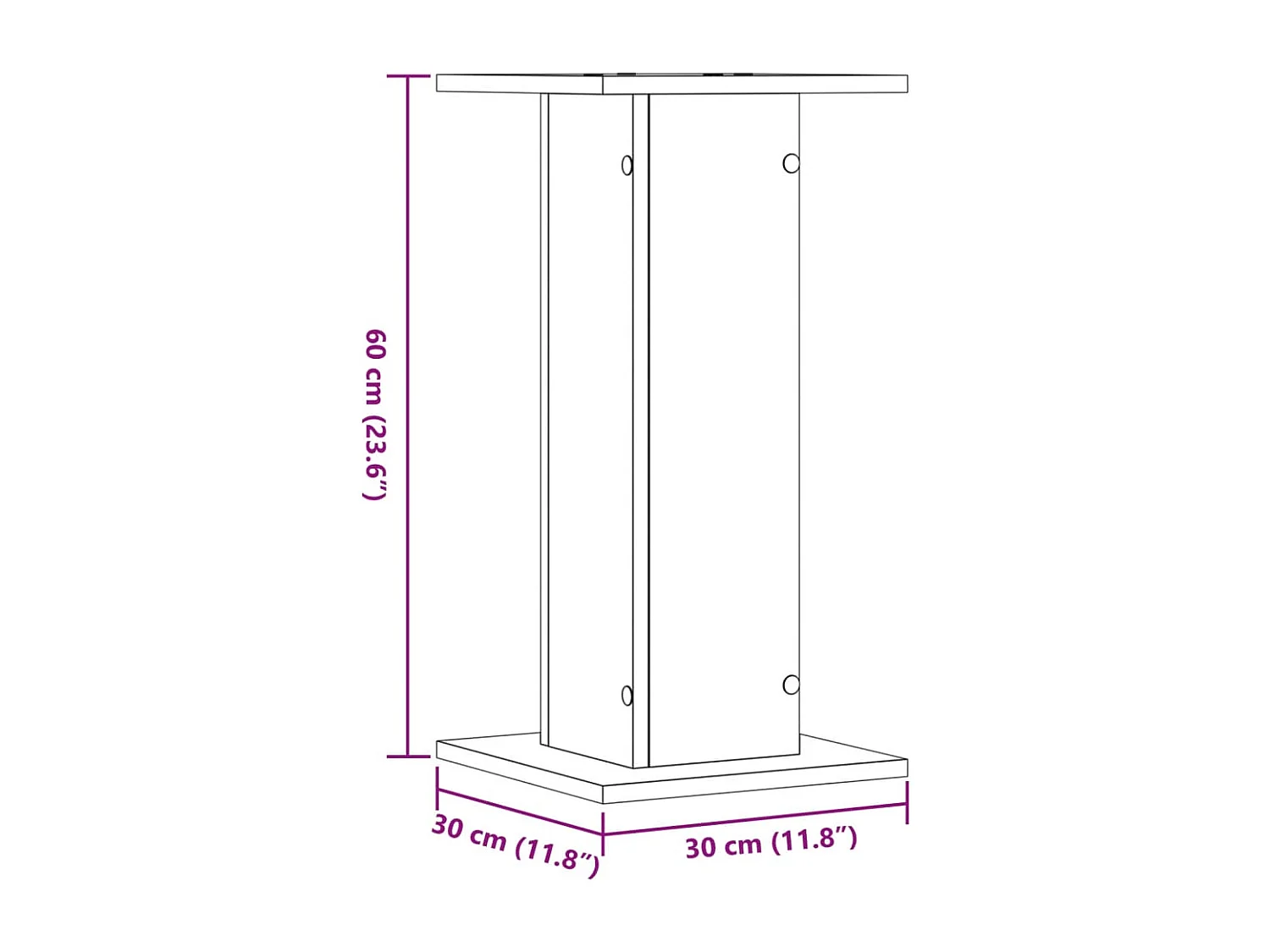 Soportes para plantas 2 piezas de madera de ingeniería de roble Sonoma