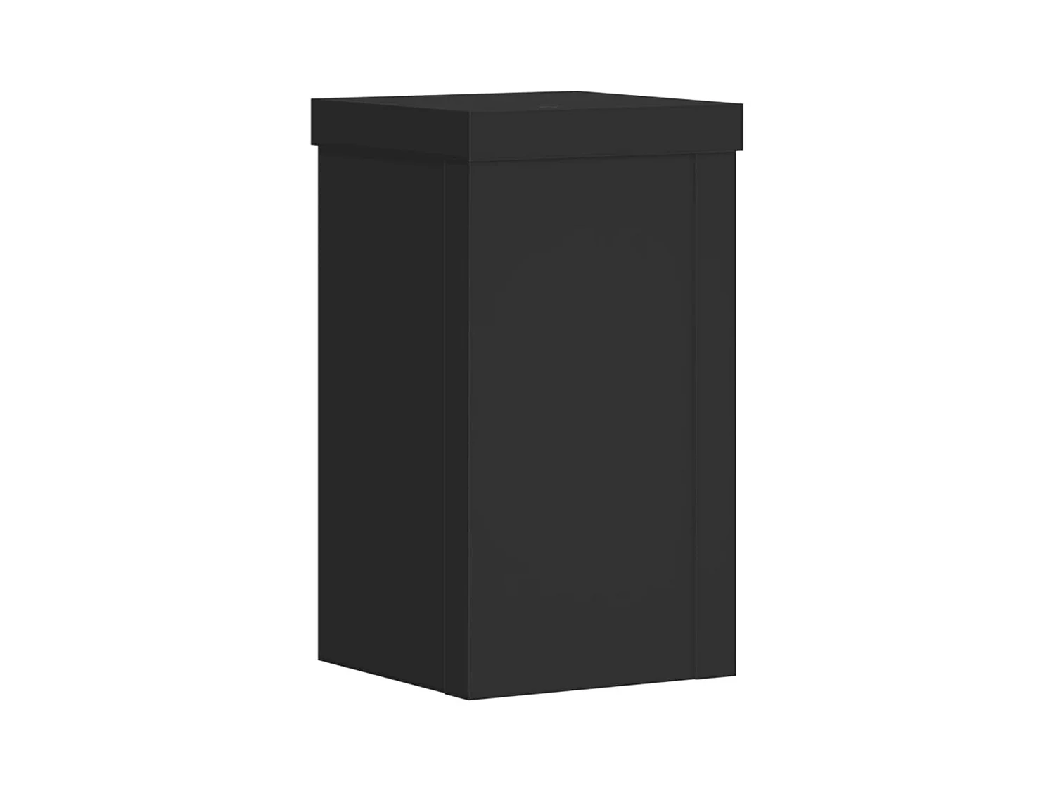 Plantenstandaards 2 stuks zwart 10x10x18 cm bewerkt hout