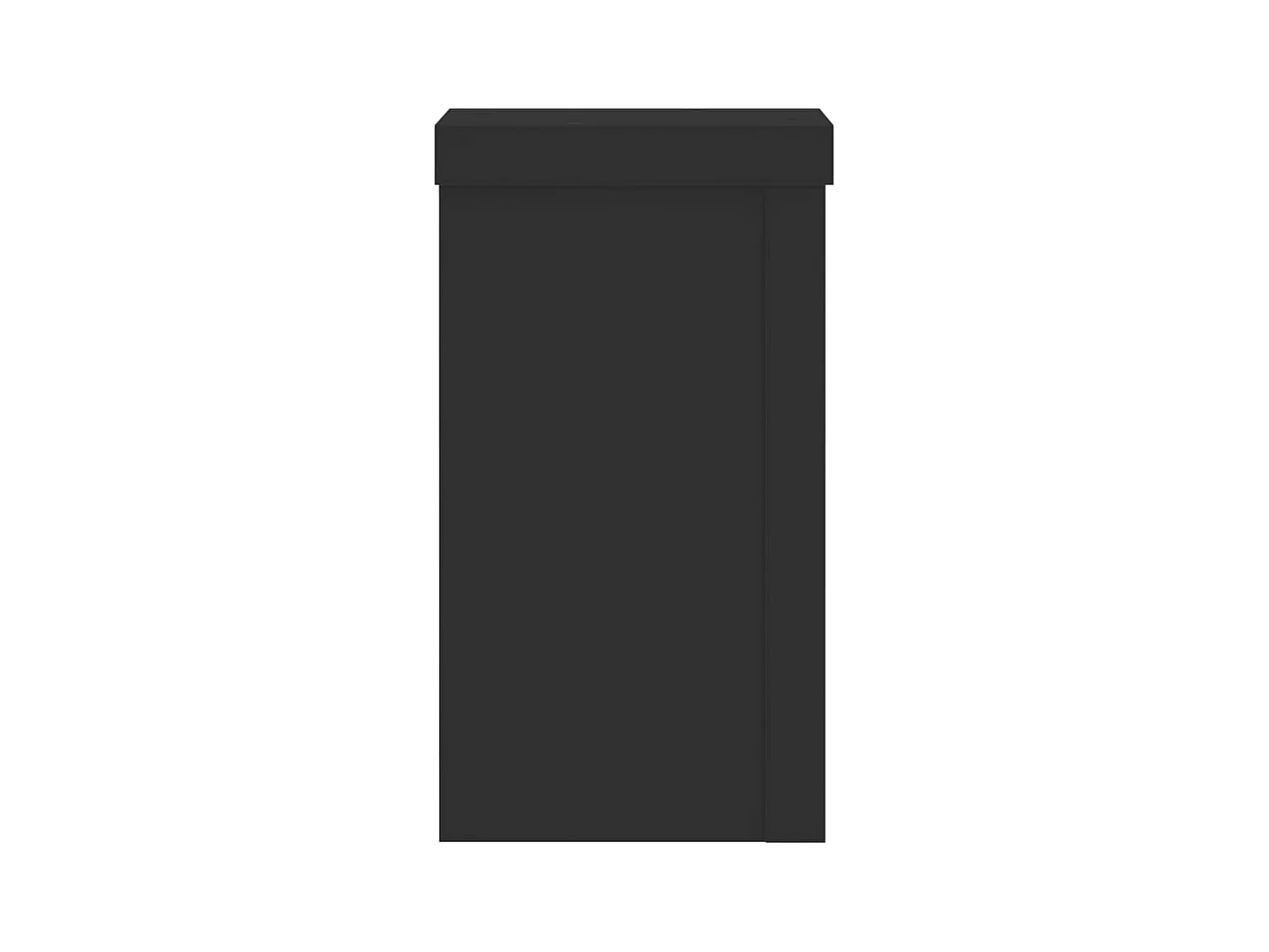 Plantenstandaards 2 stuks zwart 10x10x18 cm bewerkt hout