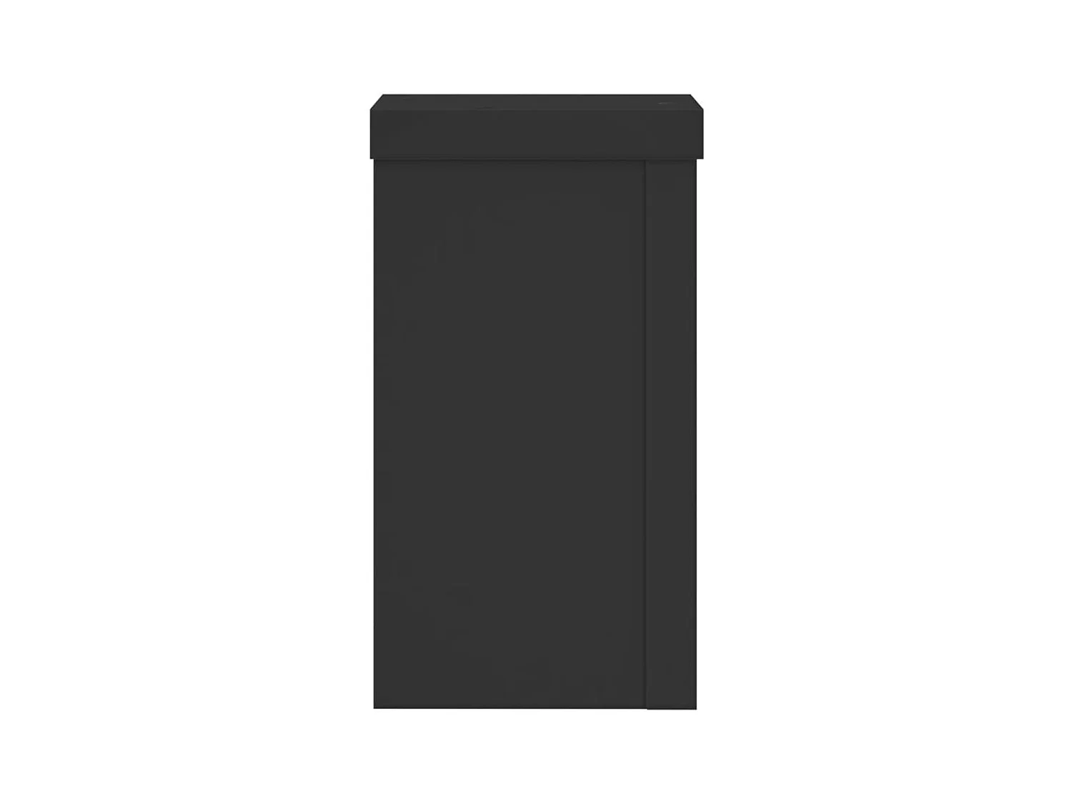 Plantenstandaards 2 stuks zwart 10x10x18 cm bewerkt hout