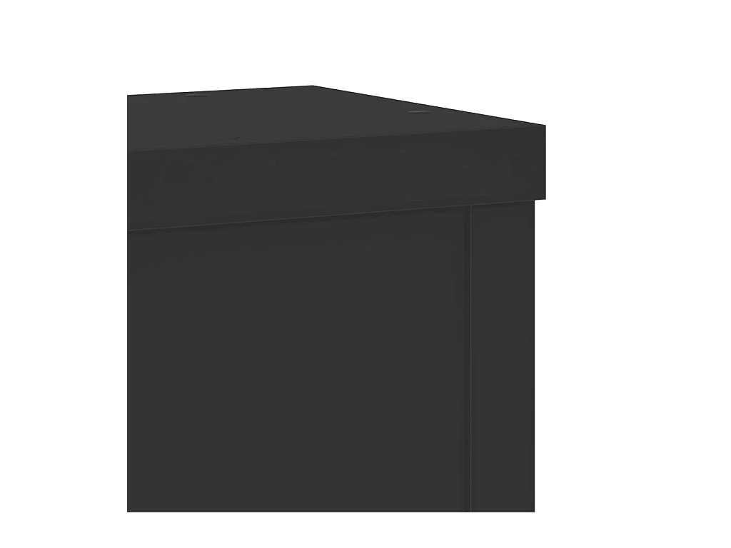 Plantenstandaards 2 stuks zwart 10x10x18 cm bewerkt hout