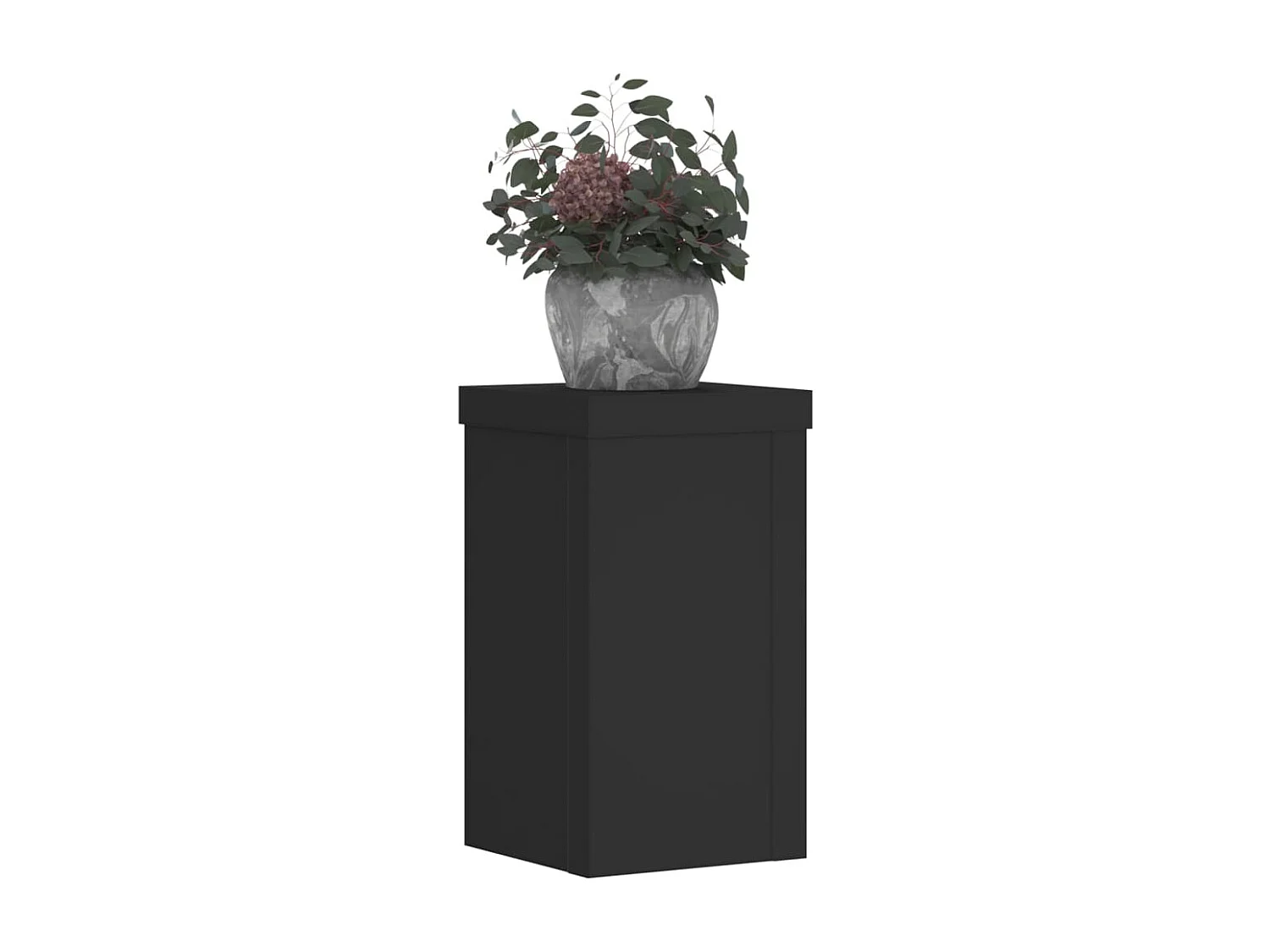 Supports pour plantes 2 pcs noir 10x10x18 cm bois d'ingénierie