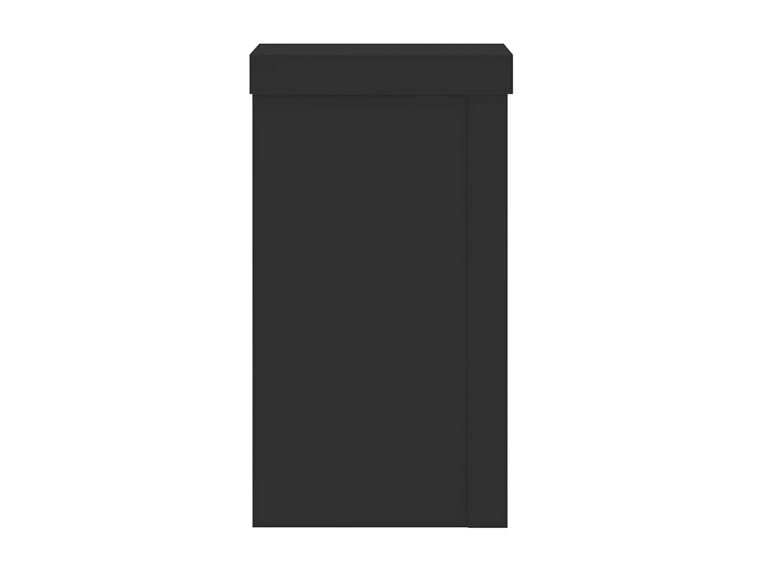 Supports pour plantes 2 pcs noir 10x10x18 cm bois d'ingénierie