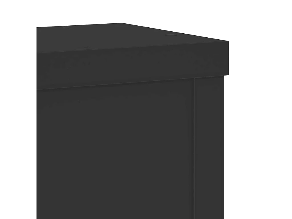 Supports pour plantes 2 pcs noir 10x10x18 cm bois d'ingénierie