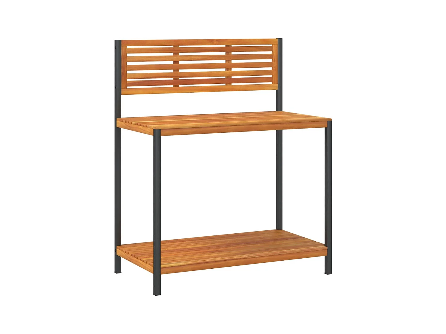 Table de travail de jardin bois d'acacia solide et acier