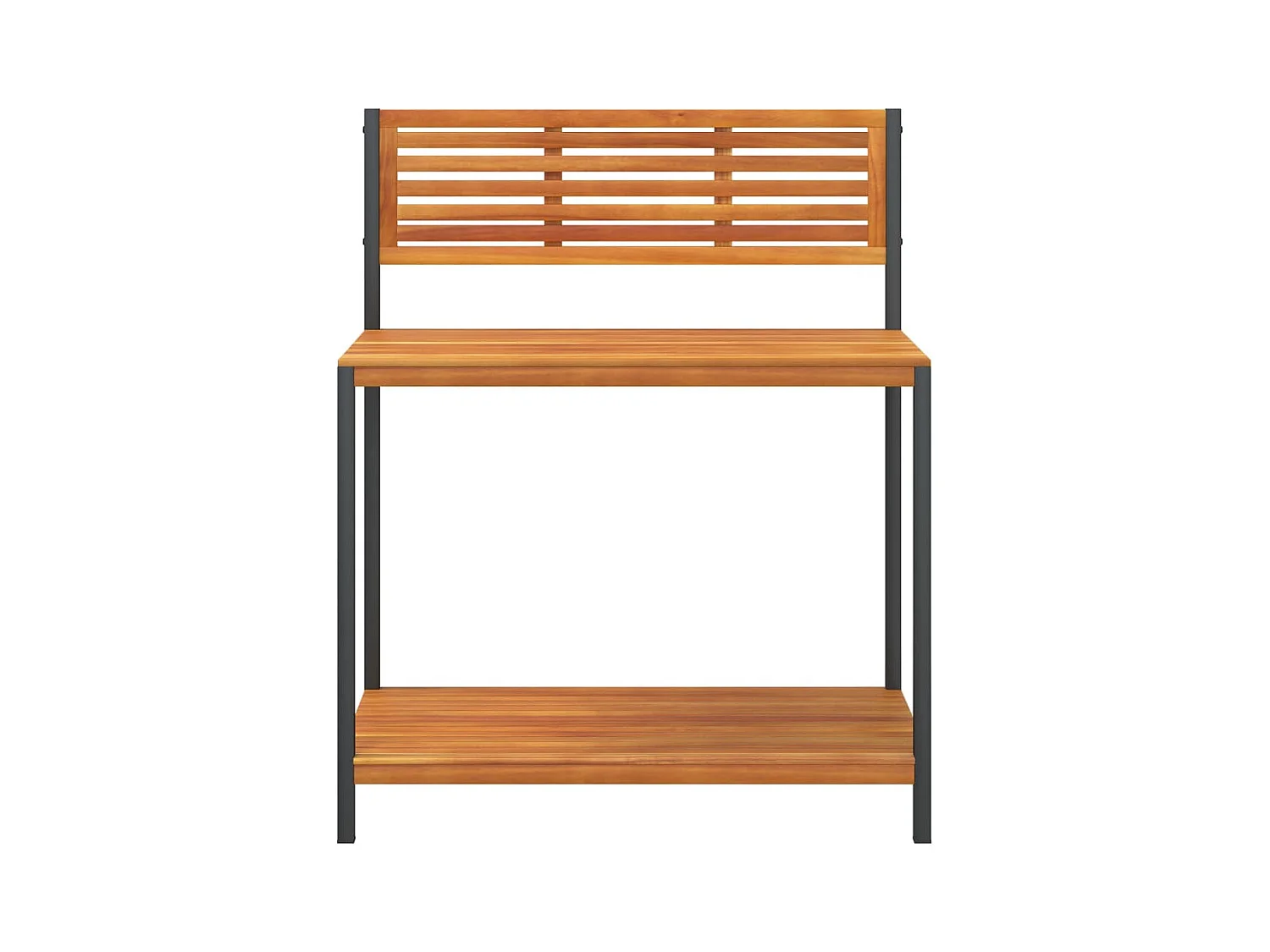 Table de travail de jardin bois d'acacia solide et acier