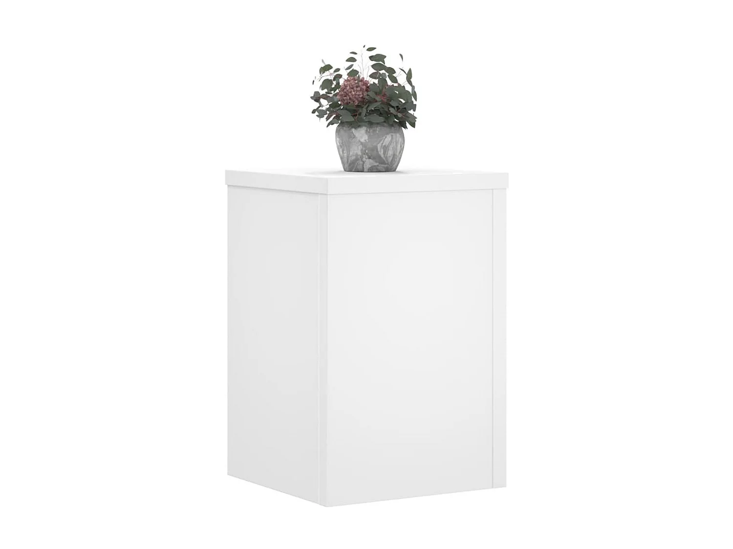 Plantenstandaards 2 stuks wit 20x20x30 cm bewerkt hout