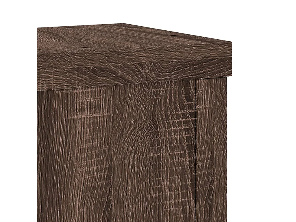 Supports pour plantes 2 pcs chêne marron bois d'ingénierie