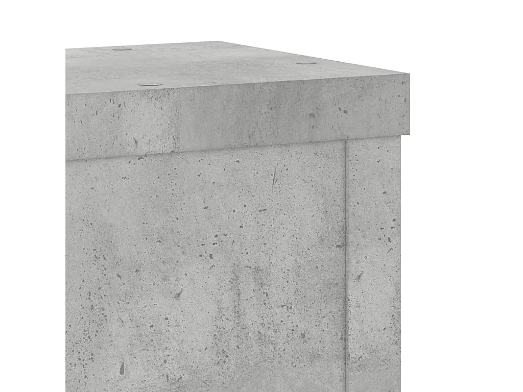 Supports pour plantes 2 pcs gris béton bois d'ingénierie