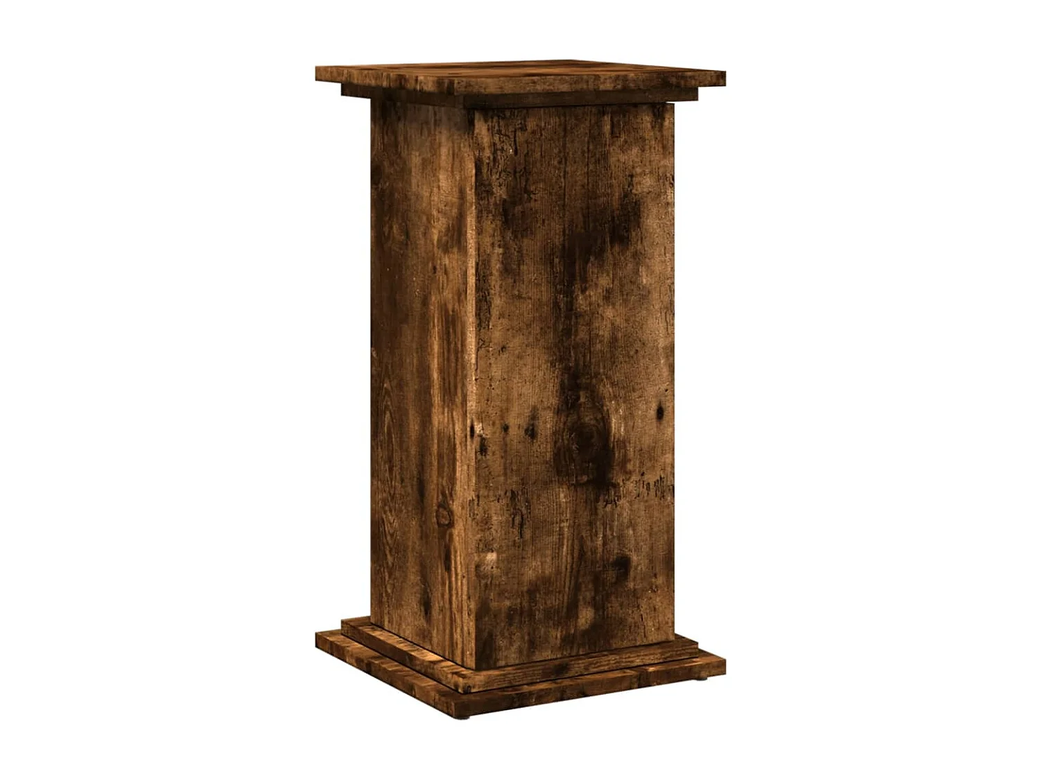 Piédestal avec rangement chêne fumé 31x30x60 cm bois ingénierie