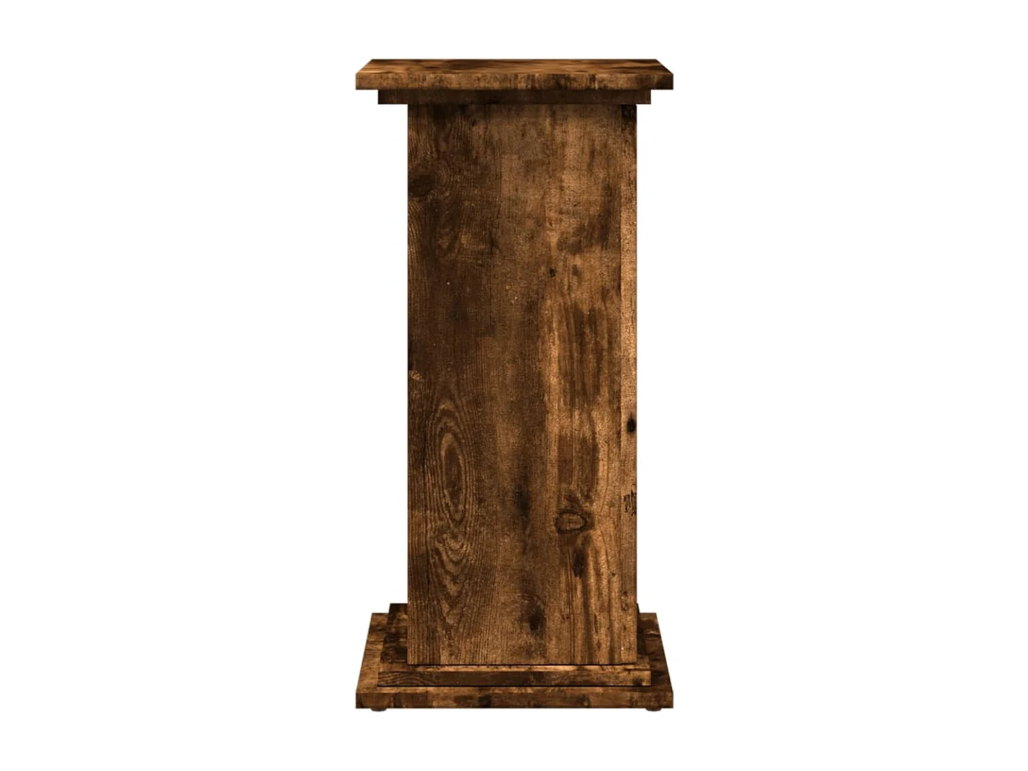 Piedistallo con contenitore in rovere affumicato 31x30x60 cm in legno ingegnerizzato