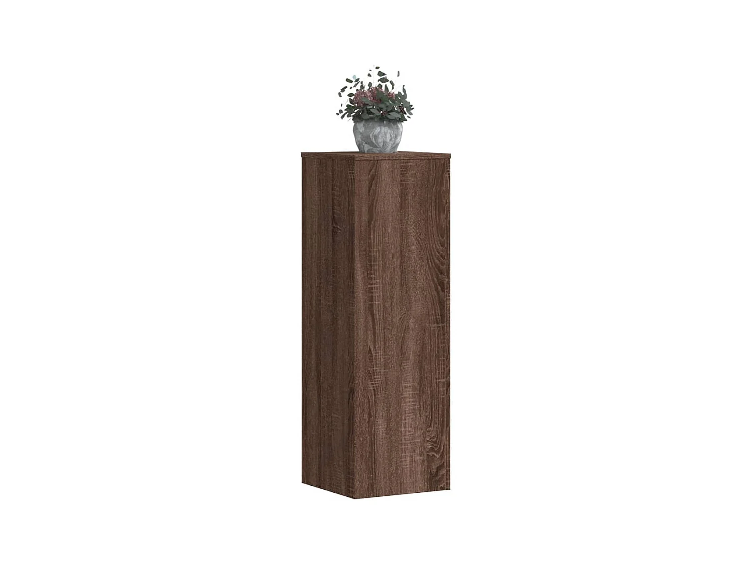 Supports pour plantes 2 pcs chêne marron bois d'ingénierie